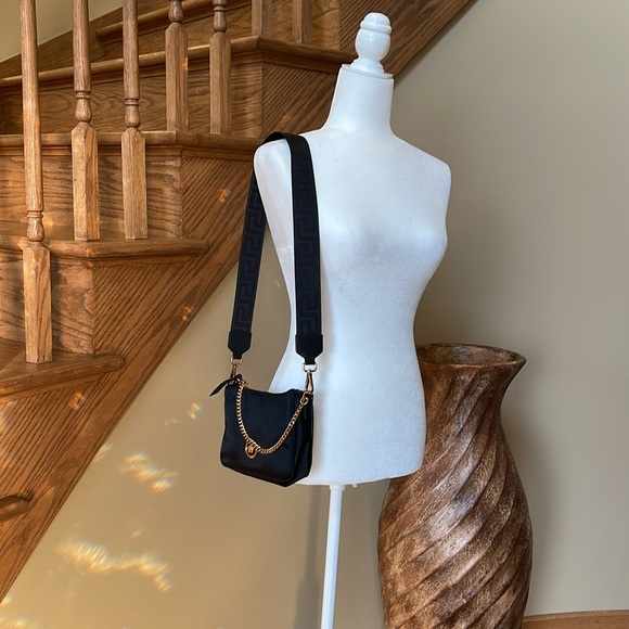 NWT VERSACE LA MEDUSA NYLON MINI TRIBUTE CHAIN CROSSBODY SHOULDER BAG GOLD HW - Picture 17 of 17